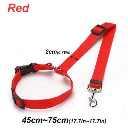 2 in 1 Pet Car Seat Belt Durable Nylon Dog Leash Backseat Dog Harness Lead Clip Safety Lever Traction Dog Collars Accessoires