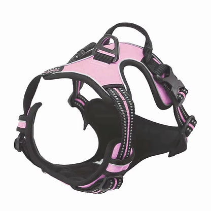 Dog Harness No-Pull Service Vest with Reflective Adjustable Soft Padded Comfortable for Outdoor Easy Walking No Choke for Pets