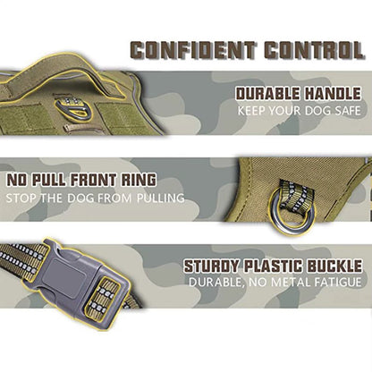 Dog Harness No Pull Vest Dog Harness for Training Adjustable Collar for Medium Large Outdoor Rescue Hunting Tasks Search Running