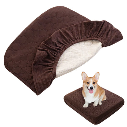 Waterproof Dog Bed Covers Replacement Washable Pet Hair Easy to Remove, Dog Pillow Cover Quilted, Bed Cover for Dog/Cat