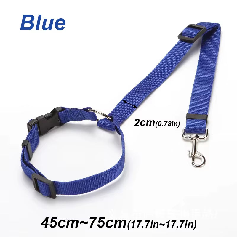 2 in 1 Pet Car Seat Belt Durable Nylon Dog Leash Backseat Dog Harness Lead Clip Safety Lever Traction Dog Collars Accessoires