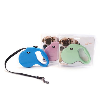 5M Dog Leash Automatic Retractable Nylon Traction Rope Belt Pet Walking Lead Roulette Leash Puppy Running Lead Extension Product
