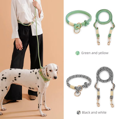 Pet Dog Lead Rope Simple Trendy Style Collar P Leashes for Small Medium and Large Dogs Bulldog Alaskan Malamute Corgi Teddy Dog