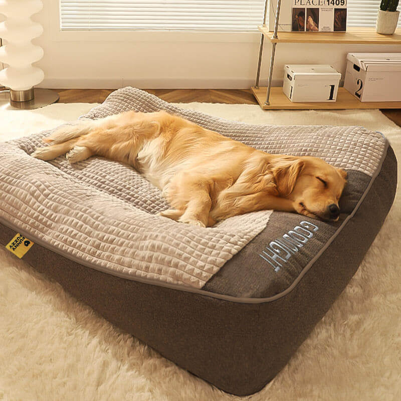 Large Thick Scratch-Resistant Spine Protection Dog Cushion Bed