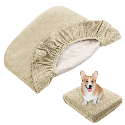 Waterproof Dog Bed Covers Replacement Washable Pet Hair Easy to Remove, Dog Pillow Cover Quilted, Bed Cover for Dog/Cat
