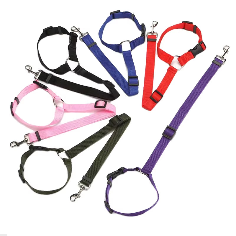 2 in 1 Pet Car Seat Belt Durable Nylon Dog Leash Backseat Dog Harness Lead Clip Safety Lever Traction Dog Collars Accessoires