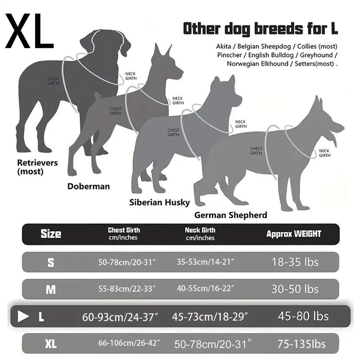 Dog Harness No Pull Vest Dog Harness for Training Adjustable Collar for Medium Large Outdoor Rescue Hunting Tasks Search Running