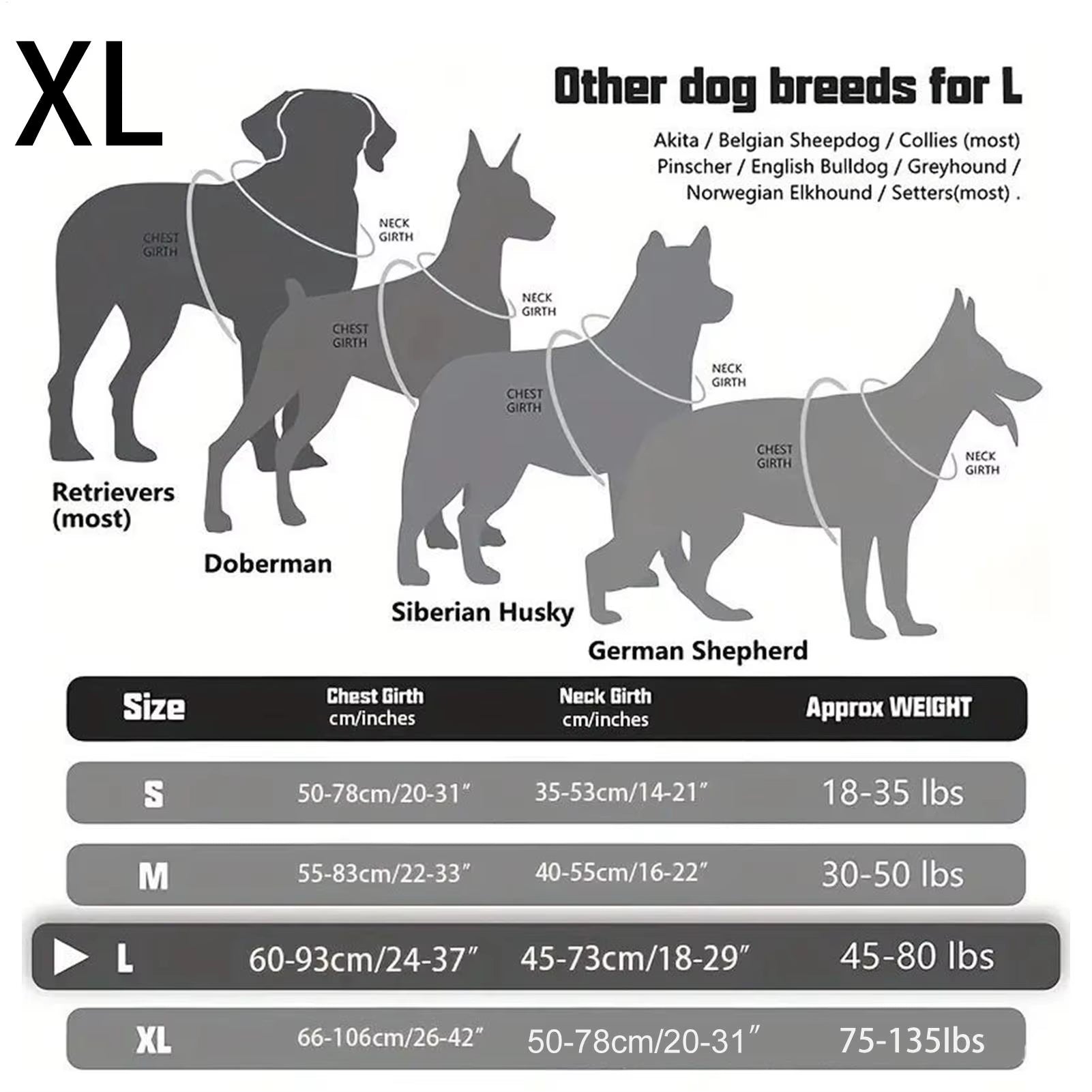 Dog Harness No Pull Vest Dog Harness for Training Adjustable Collar for Medium Large Outdoor Rescue Hunting Tasks Search Running