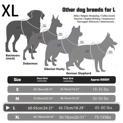 Dog Harness No Pull Vest Dog Harness for Training Adjustable Collar for Medium Large Outdoor Rescue Hunting Tasks Search Running